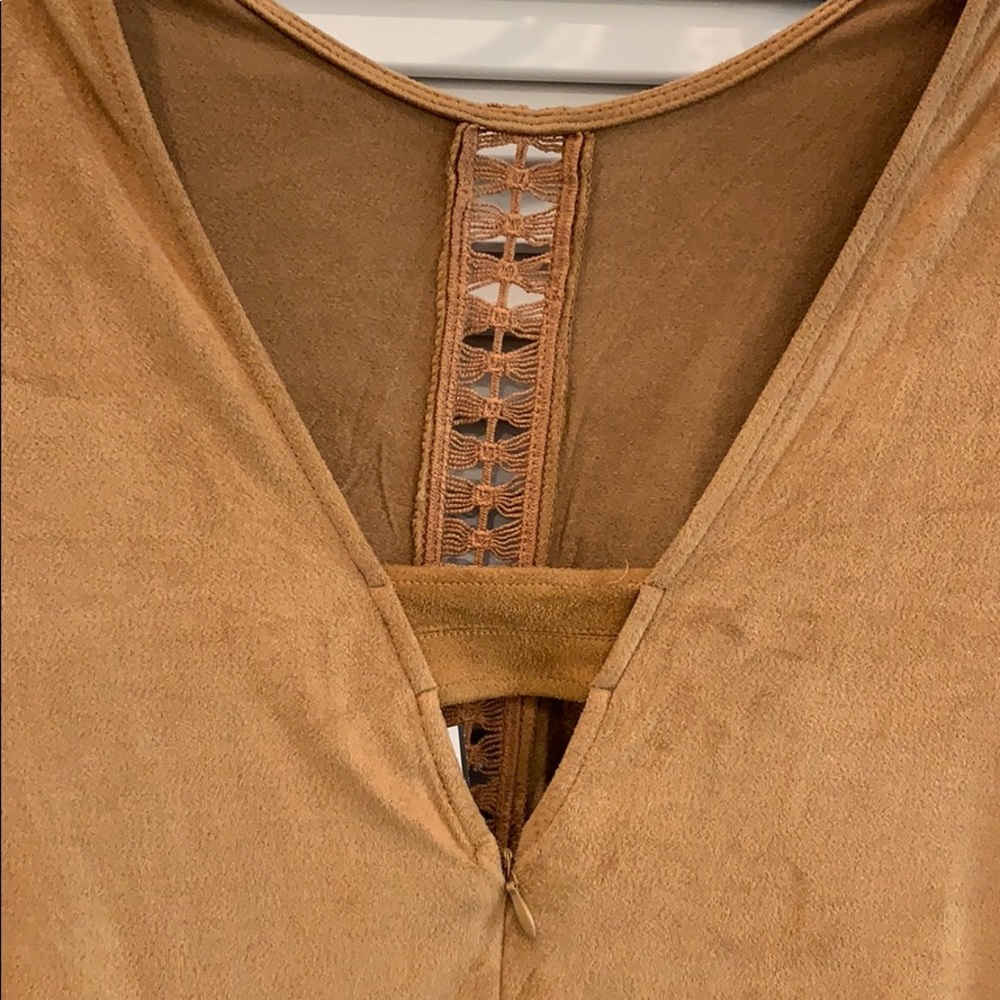 Vegan Micro Suede Romper - Picture 5 of 5